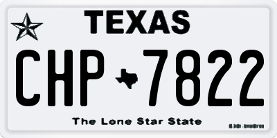 TX license plate CHP7822