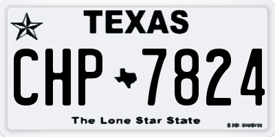 TX license plate CHP7824