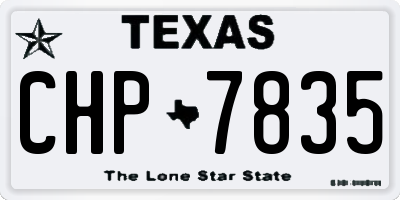 TX license plate CHP7835