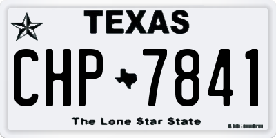 TX license plate CHP7841