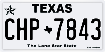 TX license plate CHP7843