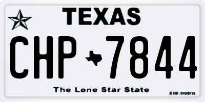 TX license plate CHP7844
