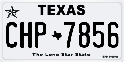 TX license plate CHP7856