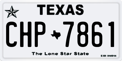 TX license plate CHP7861