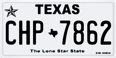 TX license plate CHP7862