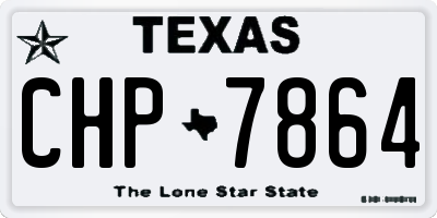 TX license plate CHP7864