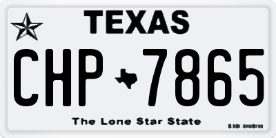 TX license plate CHP7865
