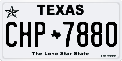 TX license plate CHP7880