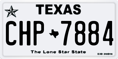 TX license plate CHP7884