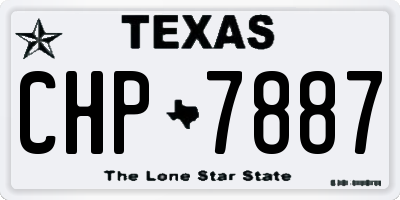 TX license plate CHP7887