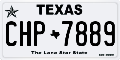 TX license plate CHP7889