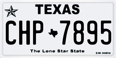 TX license plate CHP7895