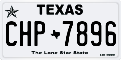 TX license plate CHP7896