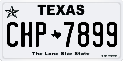 TX license plate CHP7899