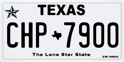 TX license plate CHP7900
