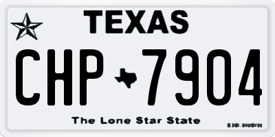 TX license plate CHP7904