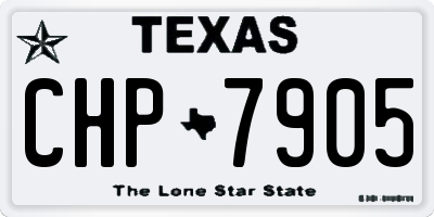 TX license plate CHP7905