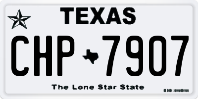 TX license plate CHP7907