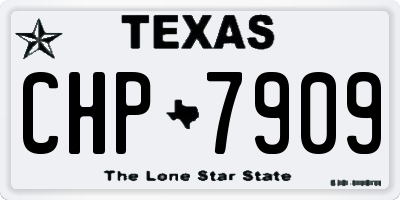 TX license plate CHP7909