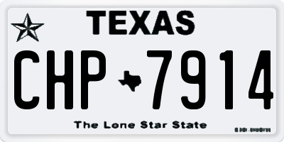 TX license plate CHP7914