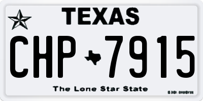 TX license plate CHP7915