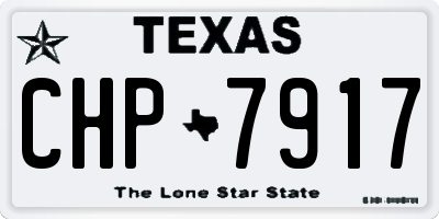 TX license plate CHP7917