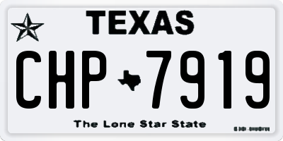 TX license plate CHP7919