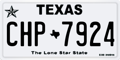 TX license plate CHP7924