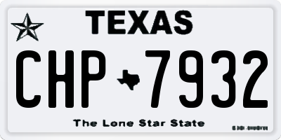 TX license plate CHP7932