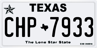 TX license plate CHP7933