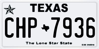 TX license plate CHP7936