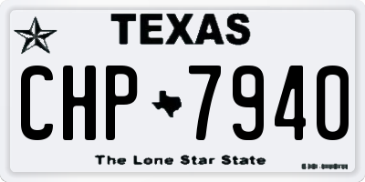 TX license plate CHP7940