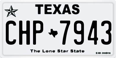 TX license plate CHP7943