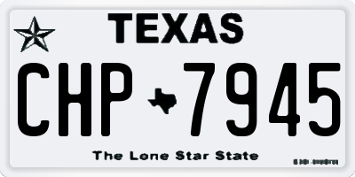 TX license plate CHP7945