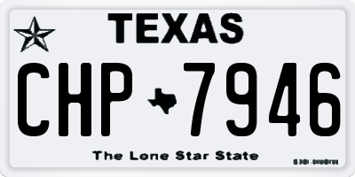 TX license plate CHP7946