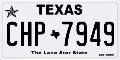 TX license plate CHP7949