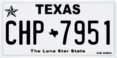 TX license plate CHP7951