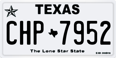TX license plate CHP7952