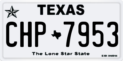 TX license plate CHP7953
