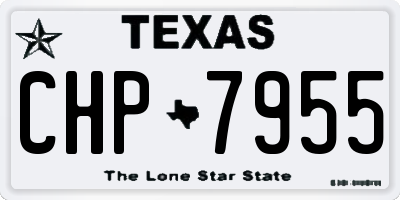 TX license plate CHP7955