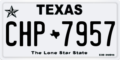TX license plate CHP7957