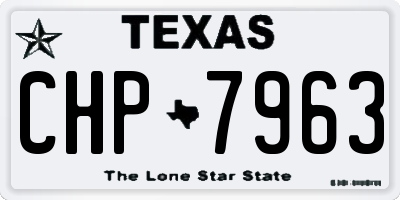 TX license plate CHP7963