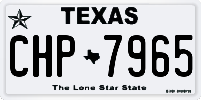 TX license plate CHP7965