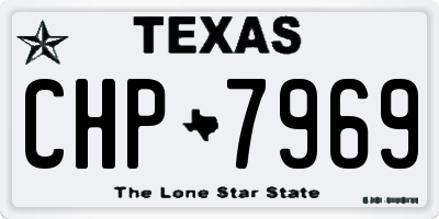 TX license plate CHP7969