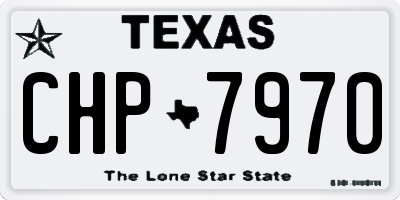TX license plate CHP7970