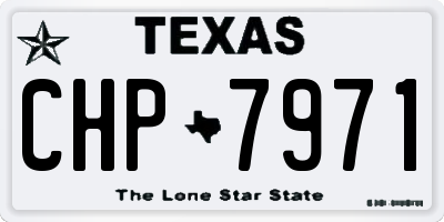 TX license plate CHP7971