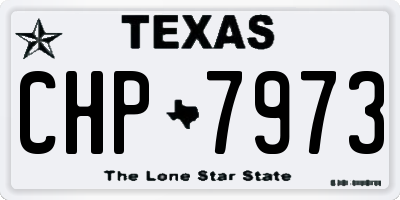 TX license plate CHP7973
