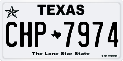 TX license plate CHP7974