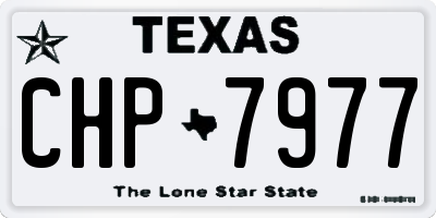 TX license plate CHP7977