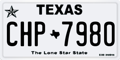 TX license plate CHP7980
